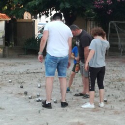 Partie de pétanque