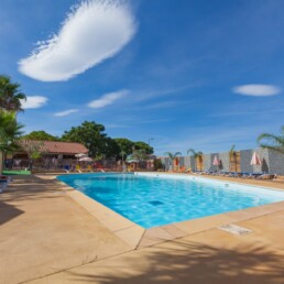 La pîscine de l'espace aquatique du camping Cap Sud à Alénya, près de Saint-Cyprien