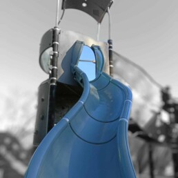 Toboggan bleu