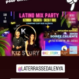 Soirée Latino Max party du camping Cap Sud dans les Pyrénnées-Orientales